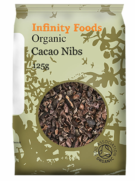 Pure cacao nibs.<br> Ideal for adding to muesli or fruit-and-nut mixes.