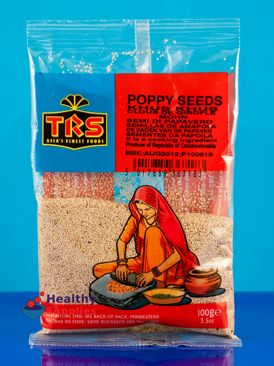 White poppy seeds. (picture depicts the 100g bag).