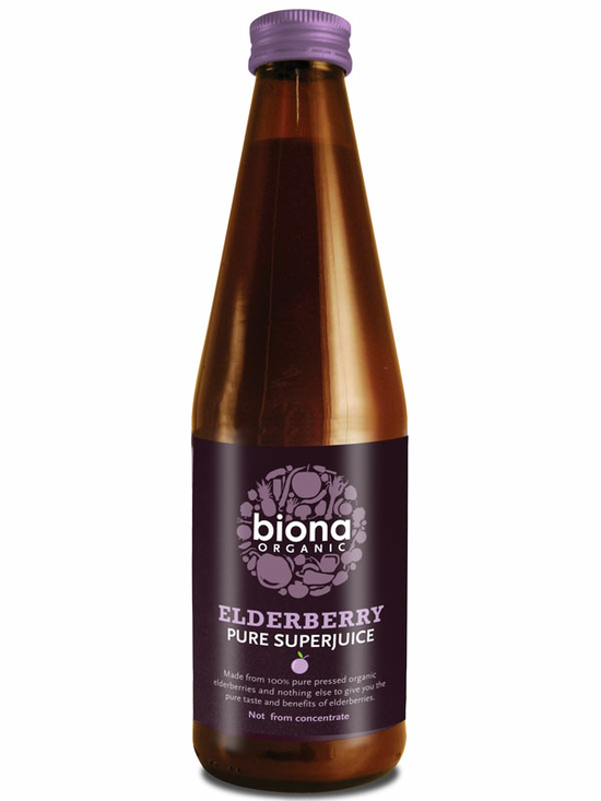 Elderberry Pure Super Juice, Organic 330ml (Biona)