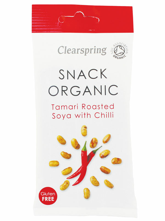 Tamari Roasted Soya with Chilli, Organic 30g (Clearspring)