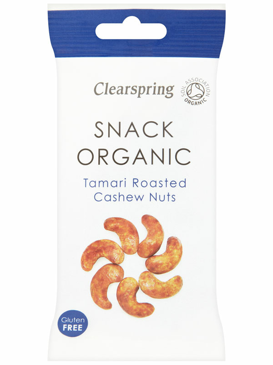 Tamari Roasted Cashew Nuts, Organic 30g (Clearspring)
