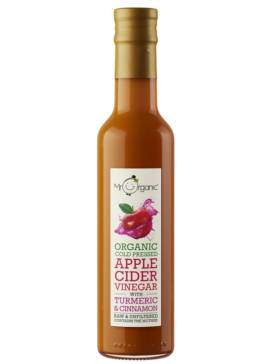 Apple Cider Vinegar with Turmeric and Cinnamon, Organic 250ml (Mr Organic)
