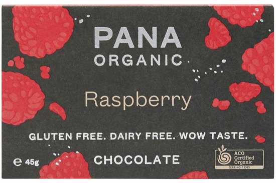 Organic Raspberry Chocolate Bar 45g (Pana Chocolate)