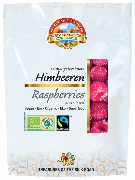 Raspberries lose their colour when dried, but these remain flavoursome.