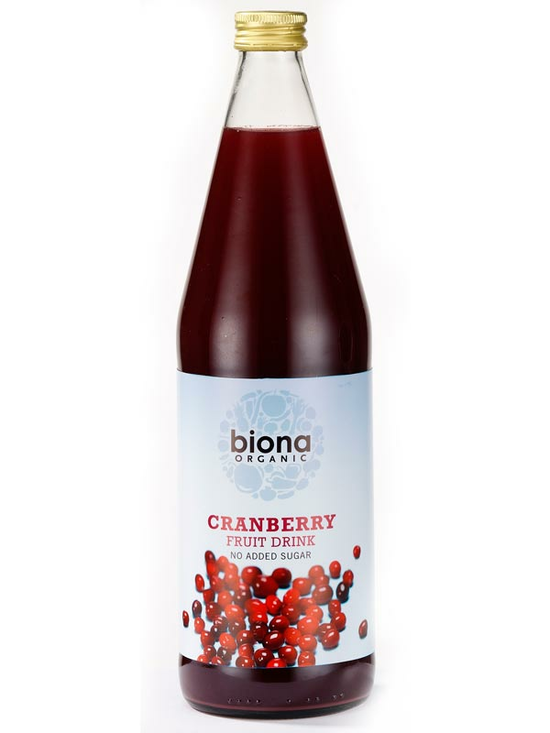 Cranberry Fruit Drink, Organic 750ml (Biona) Healthy Supplies