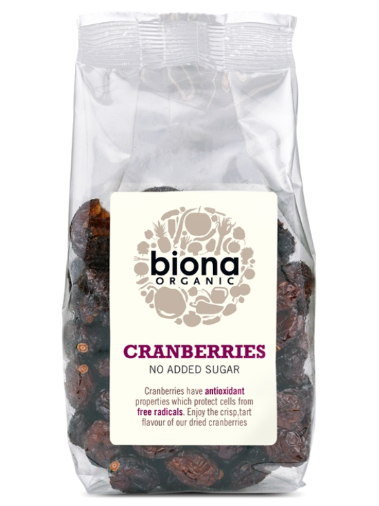 Cranberries sweetened with Apple Juice, Organic 100g (Biona)