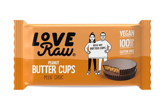 2 Chocolate Butter Cups - Peanut Butter 34g (Love Raw)