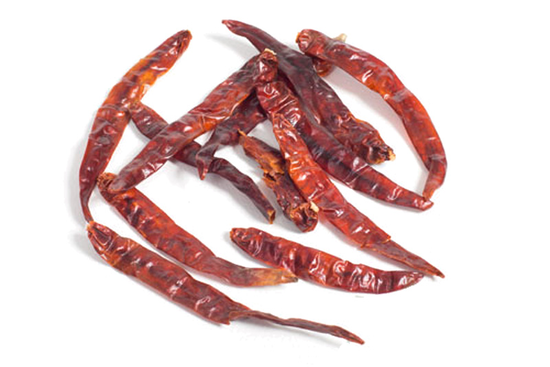 Spicy, flavoursome dried red chillies.