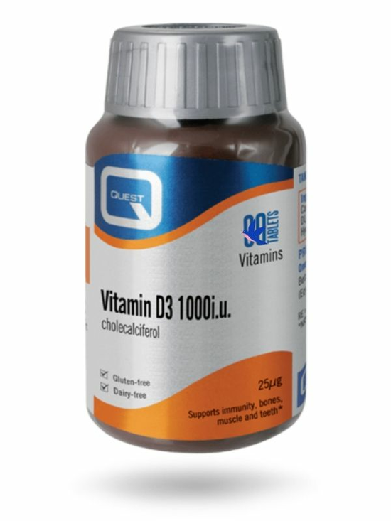Vitamin D3 1000 i.u 180 tablet (Quest)