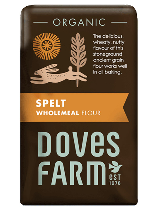 Wholemeal Spelt Flour, Organic 1kg (Doves Farm)