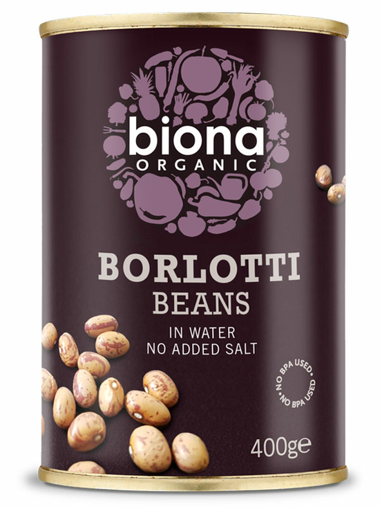 Organic Borlotti Beans 400g (Biona)