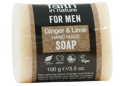 Ginger & Lime Soap for Men 100g (Faith in Nature)
