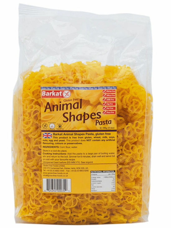 Animal Shapes Pasta, Gluten-Free 500g (Barkat)