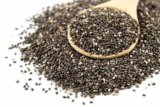Chia seeds may be small,<br> but they are packed with fibre, omega oils & minerals.