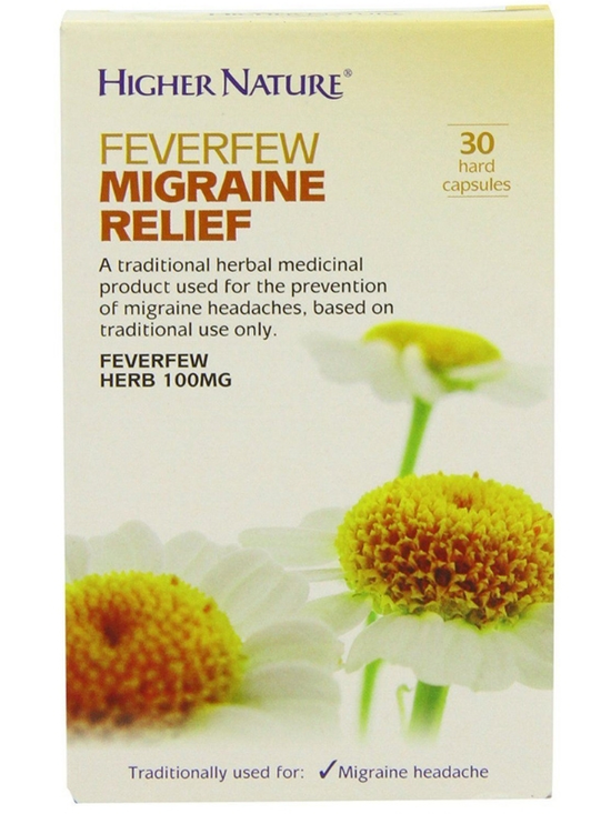 Feverfew Migraine Relief 30caps (Higher Nature)
