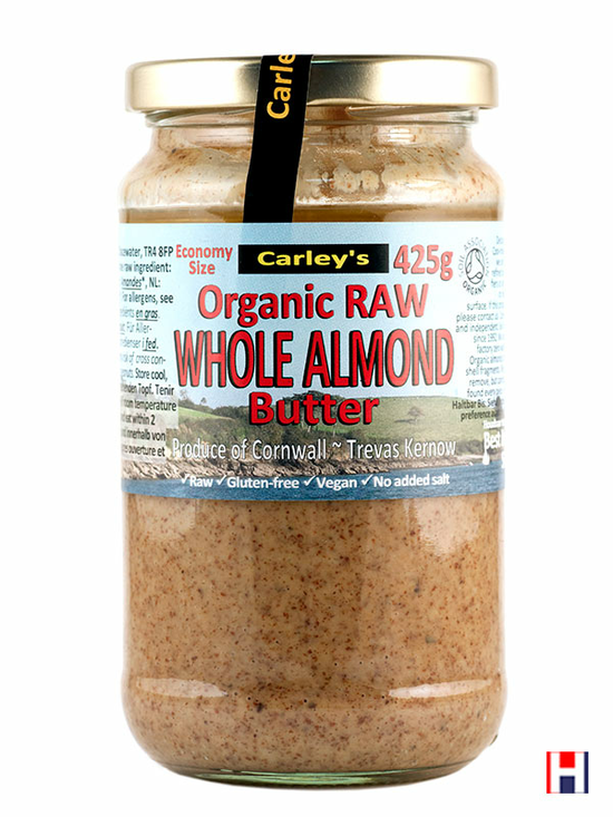 Raw Whole Almond Butter, Organic 425g (Carley's)