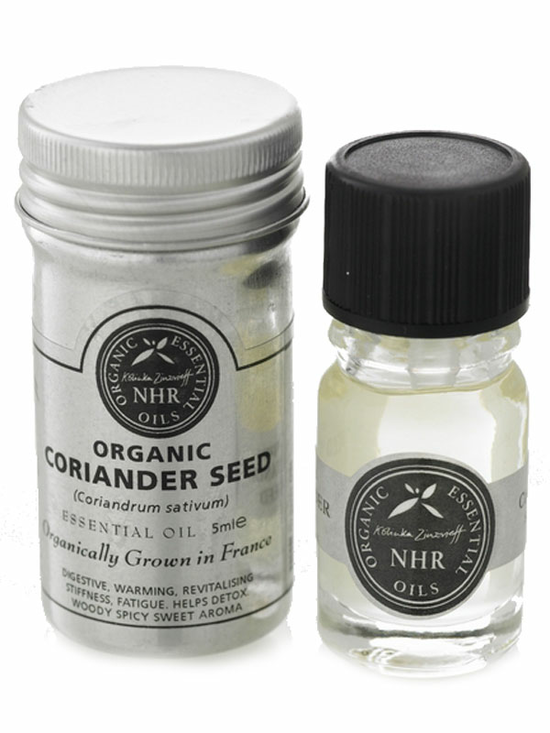 Coriander Seed Oil 5ml, Organic Food Grade (NHR Organic Oils)