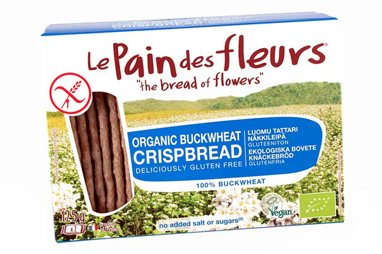 Gluten-Free Buckwheat Crispbread (No Added Sugar or Salt) 125g, Organic (Le Pain des Fleurs)