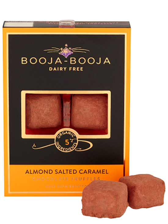 Almond & Sea Salt Caramel Chocolate Truffles, Organic 69g (Booja-Booja)
