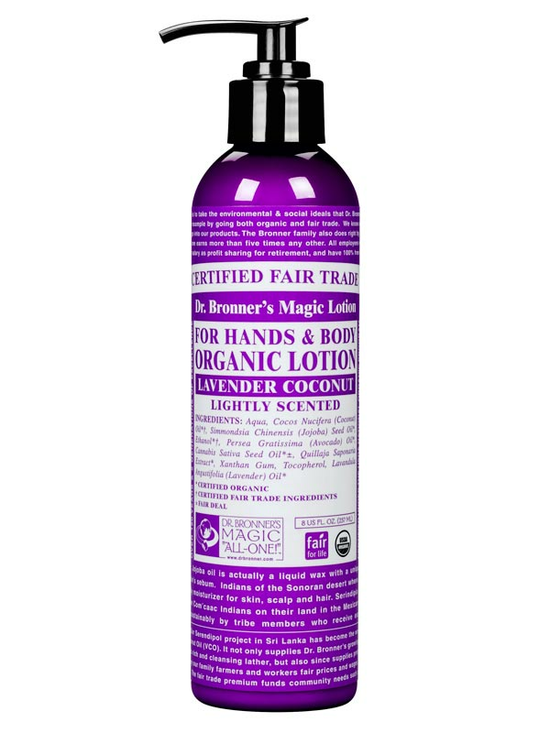 Lavender Coconut Hand & Body Lotion, Organic 236ml (Dr. Bronner's)