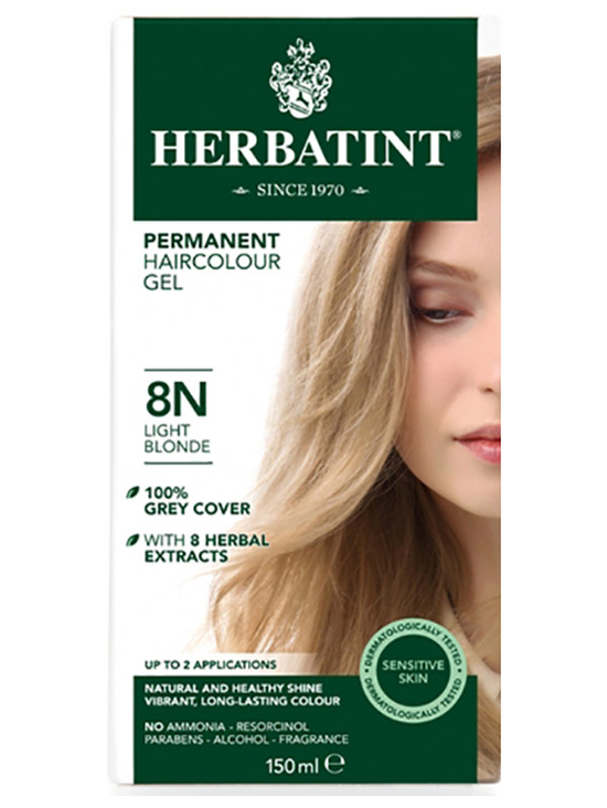 8N Light Blonde Hair Colour 150ml (Herbatint)