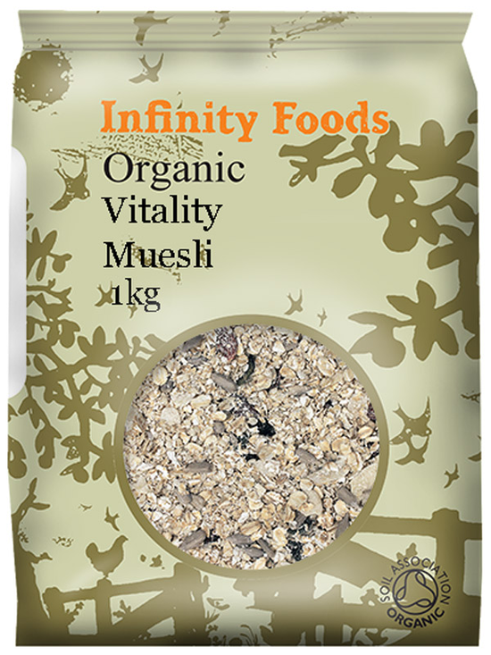 The Cacao Nibs in this Muesli will get you going in the morning!