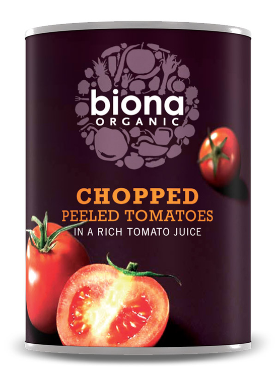 Chopped Peeled Tomatoes 400g, Organic (Biona)