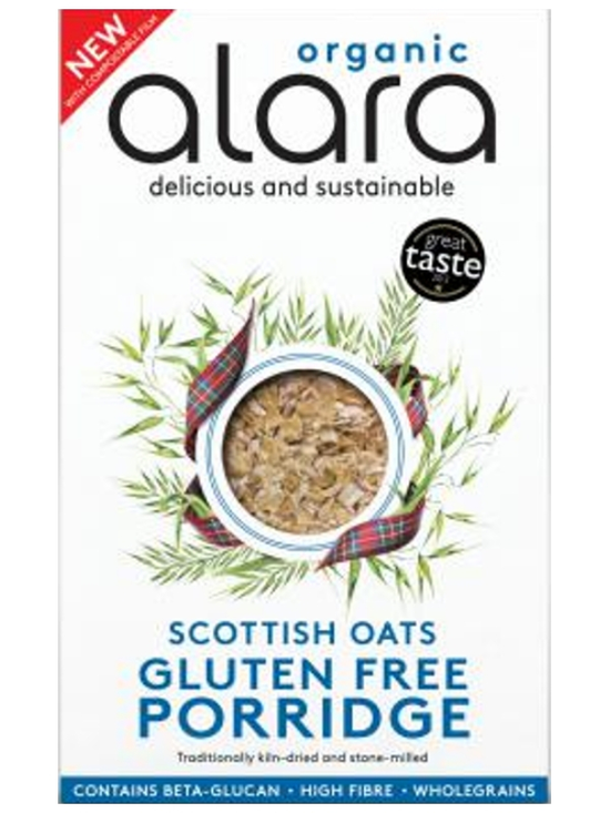 Scottish Gluten-free Porridge Oats 500g, Organic (Alara)
