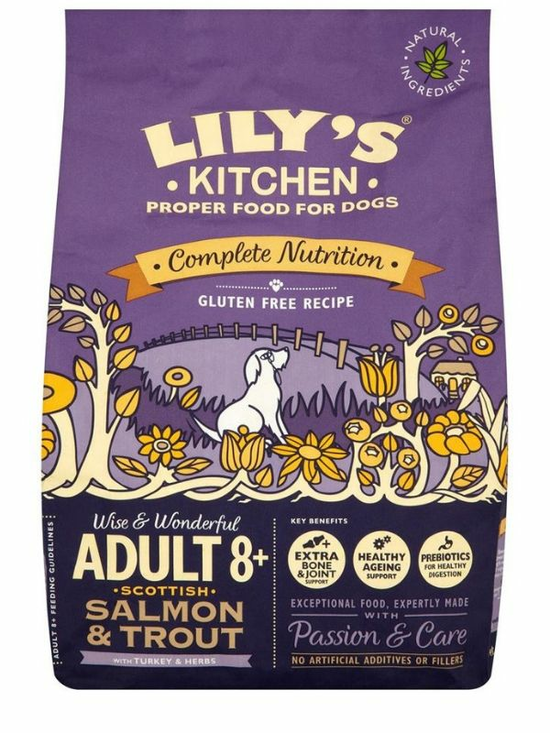 Salmon & Trout Dry Food for Older Dogs 1kg (Lily's Kitchen) Healthy