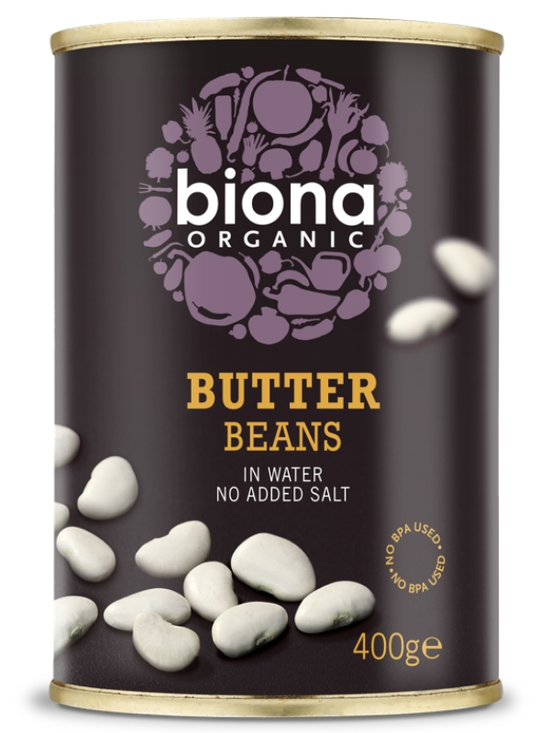 Butter Beans in Water, Organic 400g (Biona)