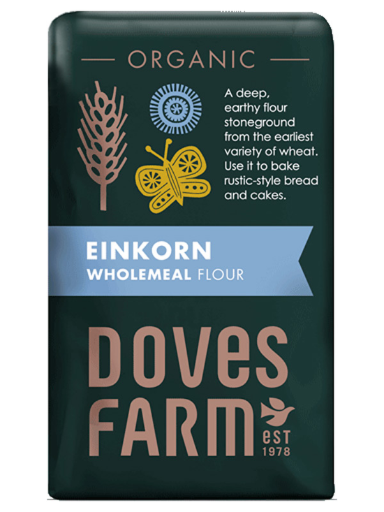 Wholegrain Einkorn Flour from Doves Farm.