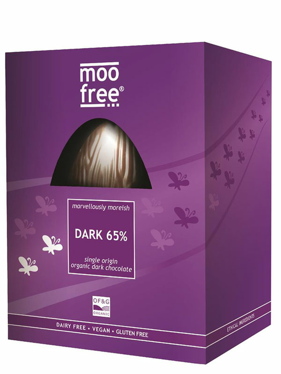 Dark 65% Vegan Easter Egg, Organic 160g (Moo Free)