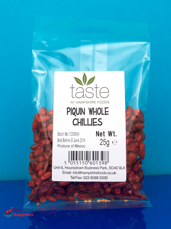 Piquin Chillies, Whole 25g (Hampshire Foods)