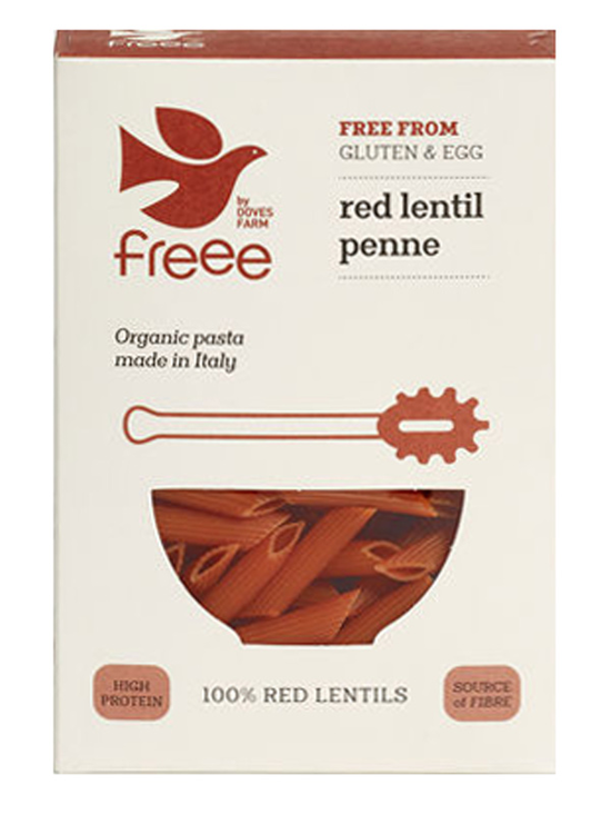 Organic Red Lentil Penne, Gluten Free 250g (Doves Farm)