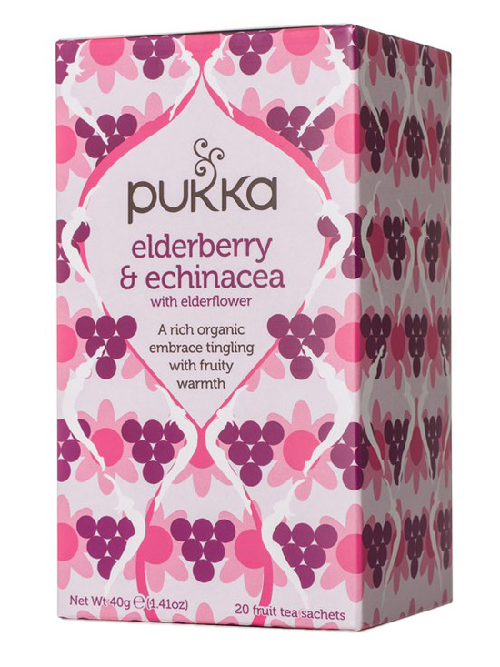 Elderberry & Echinacea Tea, Organic 20 x Sachets (Pukka)
