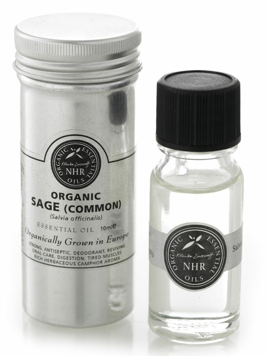 Sage Oil 10ml, Organic Food Grade (NHR Organic Oils)