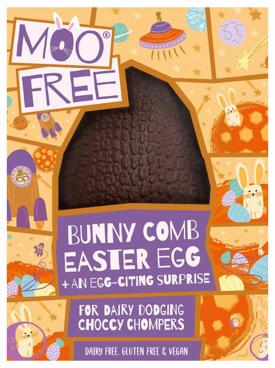 Vegan Honeycomb Easter Egg & Choccy Buttons 95g (Moo Free)
