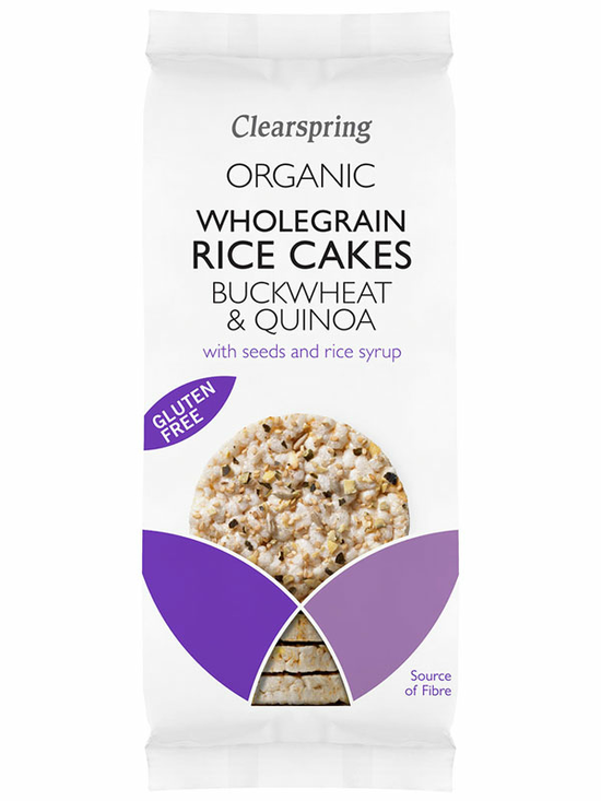 Wholegrain Rice Cakes with Buckwheat & Quinoa, Organic 55g (Clearspring)