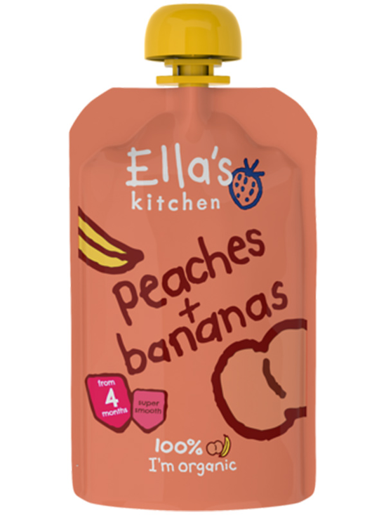 Stage 1 Peaches & Bananas, Organic 120g (Ella's Kitchen)