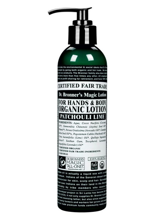 Patchouli Lime Hand & Body Lotion, Organic 236ml (Dr. Bronner's)