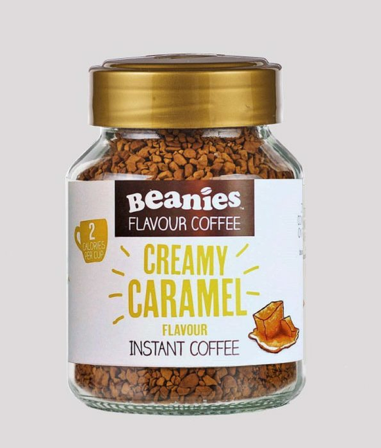 Creamy Caramel Flavoured Instant Coffee, 50g (Beanies Coffee)
