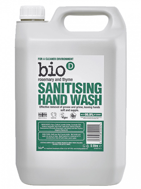 Sanitising Hand Wash Rosemary & Thyme 5L (Bio D)