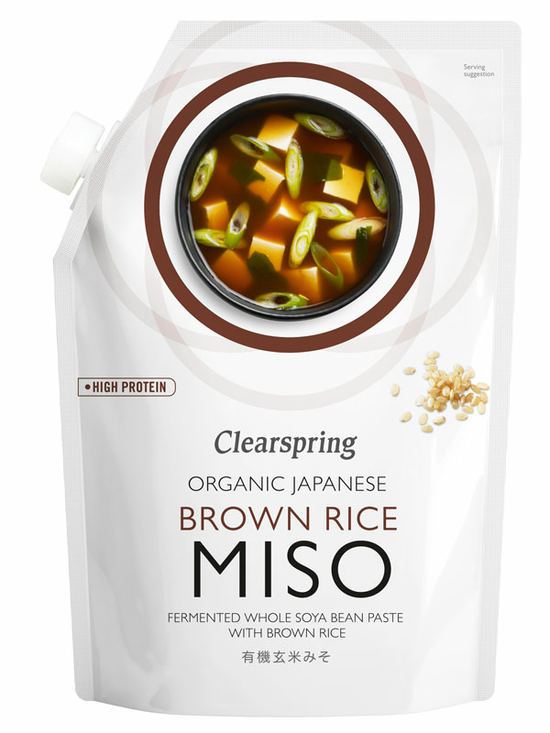 Organic Brown Rice Miso pouch 300g (Clearspring)