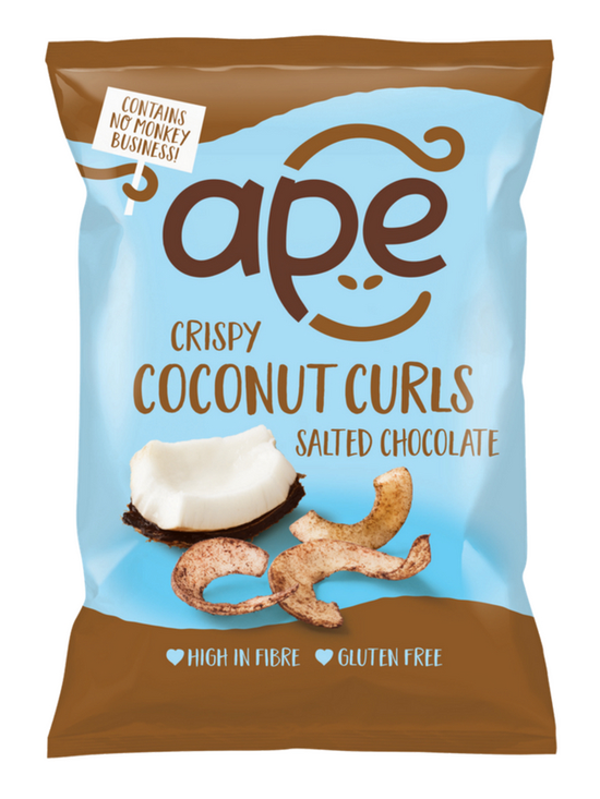 Coconut Curls with Salted Chocolate, 20g (Ape Snacks)