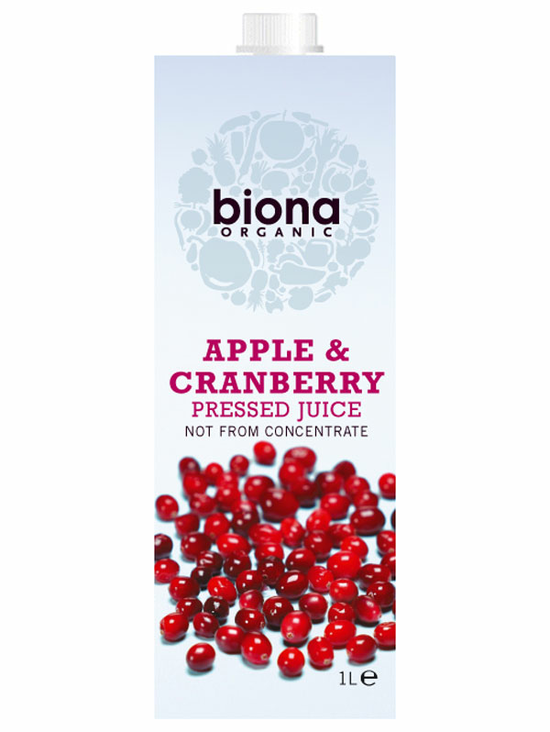 Apple & Cranberry Juice, Organic 1 Litre (Biona)