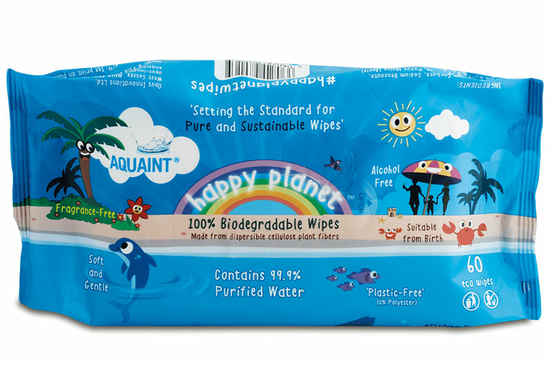 Biodegradable Purified Water Eco Wipes (Happy Planet)