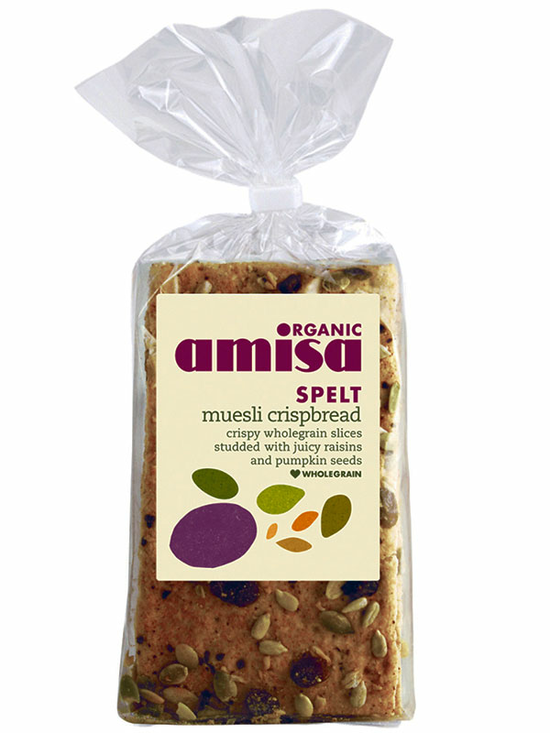 Muesli Crispbread with Raisins & Pumpkin Seeds, 200g (Amisa)