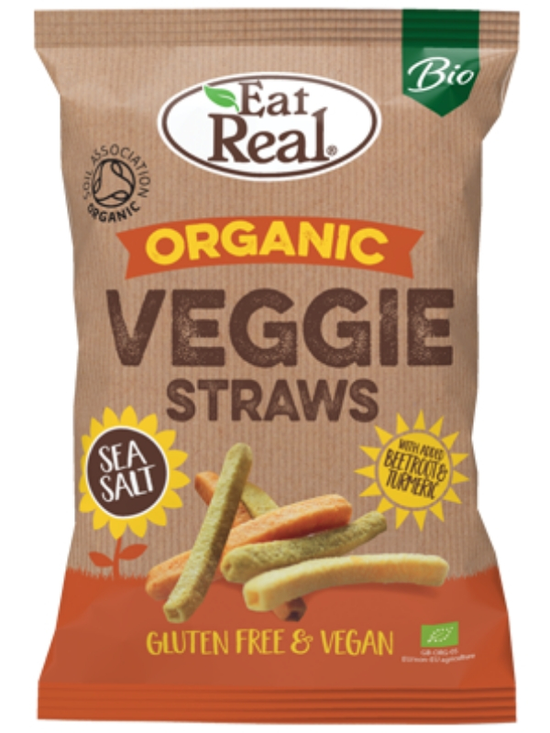 Veggie Straws Sea Salt 100g, Organic (Eat Real)
