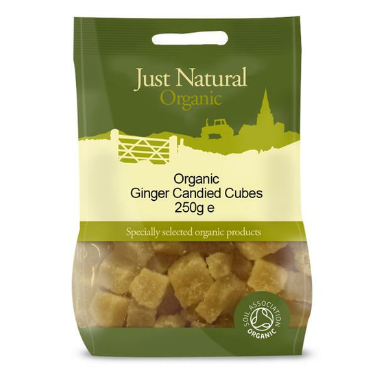 Crystallised Ginger 250g, Organic (Just Natural Organic)