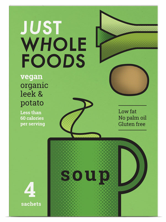 Leek & Potato Soup, Organic 4x17g (Just Wholefoods)